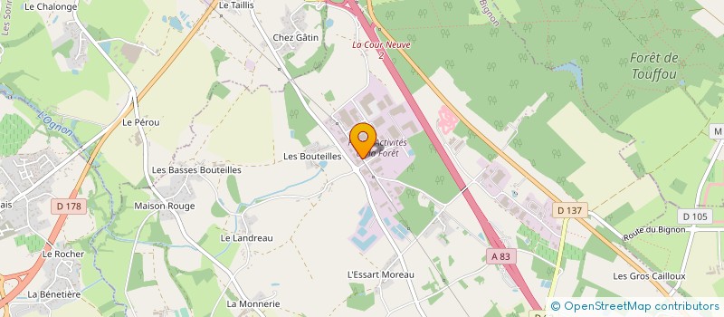 localisation de l'entreprise DENIAUD M2A à LE BIGNON