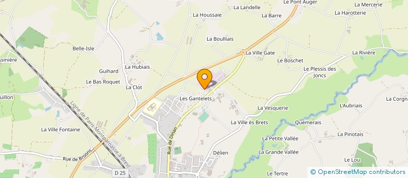 localisation de l'entreprise DENIEL RANCE CHAUFFAGE à CAULNES