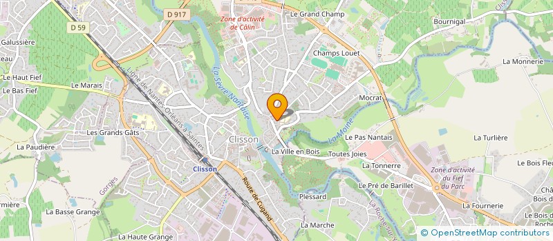 localisation de l'entreprise DENIGOT-DAVILA  CLISSON