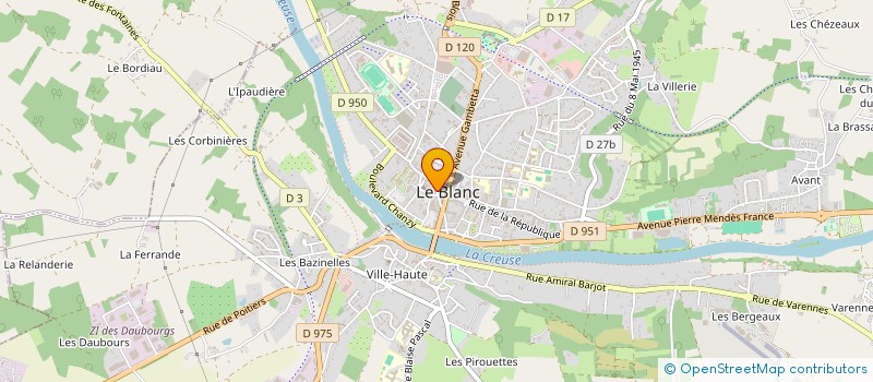 localisation de l'entreprise DENIS à LE BLANC