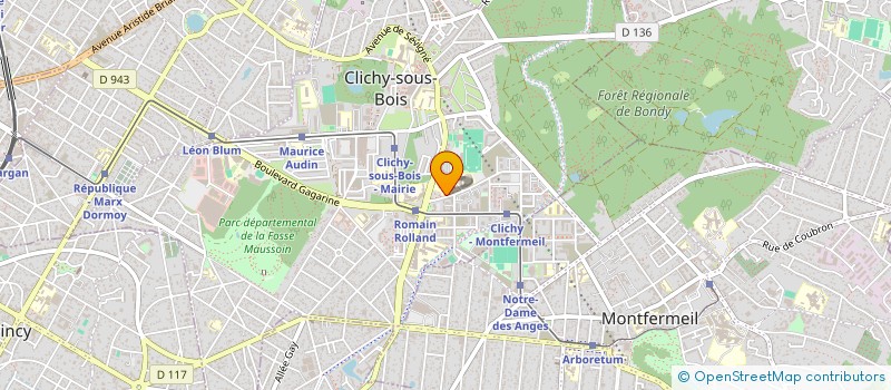 localisation de l'entreprise DENIS BAT à CLICHY-SOUS-BOIS