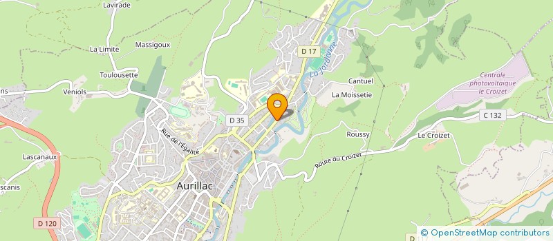 localisation de l'entreprise DENIS CHAMPAGNAC à AURILLAC