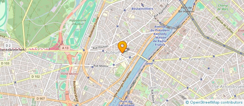 localisation de l'entreprise DENIS CHARPENTIER VINS ET SPIRITUEUX à PARIS