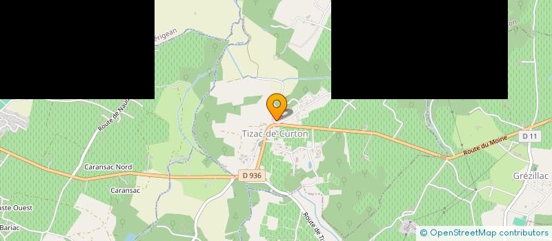 localisation de l'entreprise DENIS DESPORTES  TIZAC-DE-CURTON