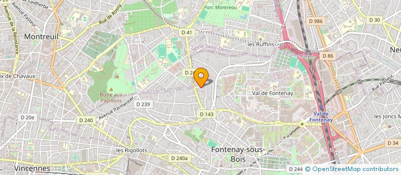 localisation de l'entreprise DENIS FRERES ET CIE à FONTENAY-SOUS-BOIS