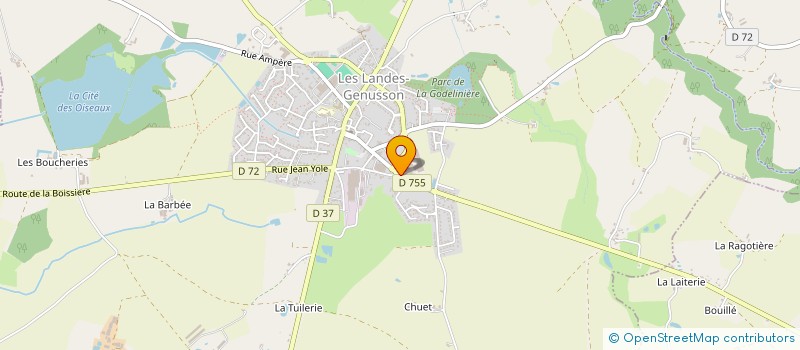 localisation de l'entreprise DENIS INDUSTRIES à LES LANDES-GENUSSON