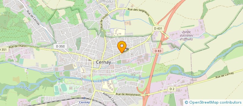 localisation de l'entreprise DENIS LOISIRS S.A.R.L à CERNAY