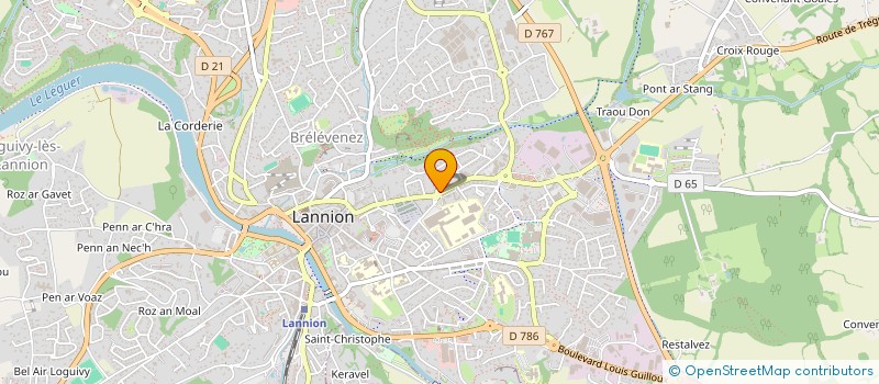 localisation de l'entreprise DENIS PISTIAUX FAITIERE  LANNION