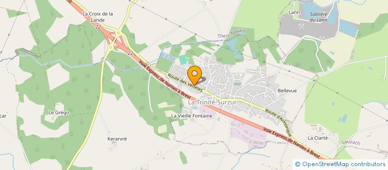 localisation de l'entreprise DENIS PLAQUISTE  LA TRINITE-SURZUR