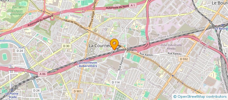 localisation de l'entreprise DENISE à LA COURNEUVE