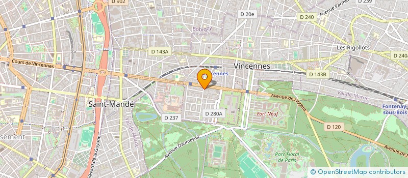 localisation de l'entreprise DENISE BAZIN à VINCENNES