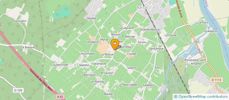 localisation de l'entreprise DENISE IMMO  BARSAC