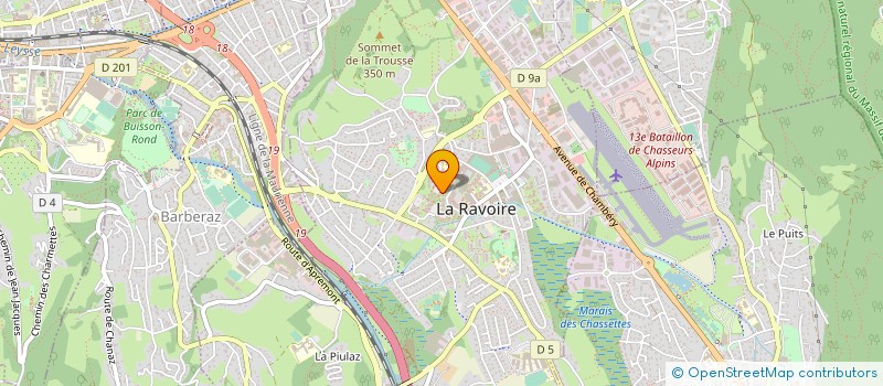 localisation de l'entreprise DENIZ PEINTURE DECORATION à LA RAVOIRE