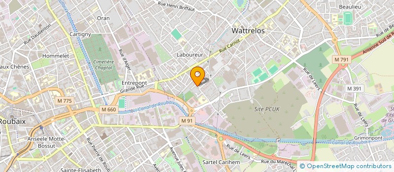 localisation de l'entreprise DENN TP LOCATION  WATTRELOS