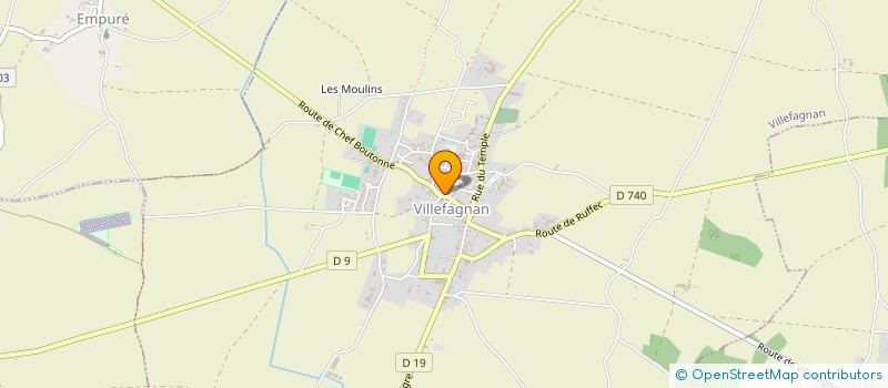 localisation de l'entreprise DENREE ELECTRICITE  VILLEFAGNAN