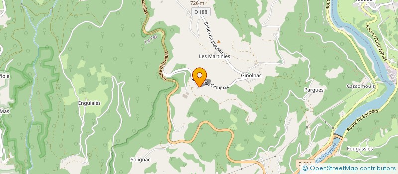 localisation de l'entreprise DENS LO PENENT à ENTRAYGUES-SUR-TRUYERE