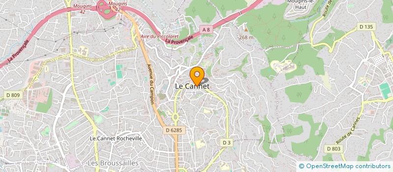 localisation de l'entreprise DENT'ART à LE CANNET