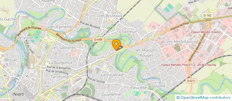 localisation de l'entreprise DENT'HALLES  NIORT