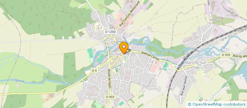 localisation de l'entreprise DENT'IS à IS-SUR-TILLE