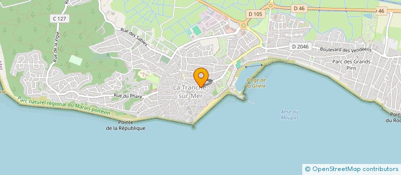 localisation de l'entreprise DENTAIRE BBC à LA TRANCHE-SUR-MER
