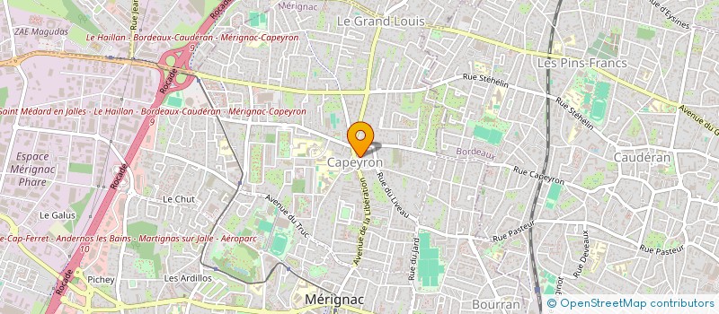 localisation de l'entreprise DENTAIRE DE CAPEYRON à MERIGNAC