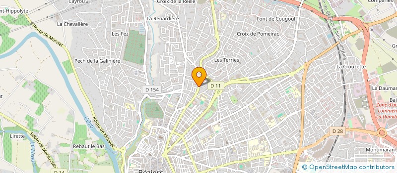 localisation de l'entreprise DENTAIRE FOCH  BEZIERS