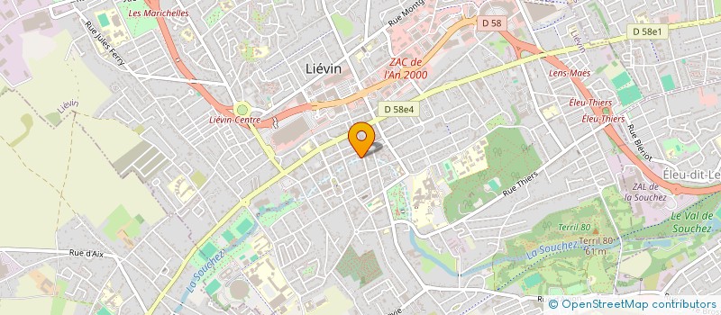 localisation de l'entreprise DENTAIRE GAMBETTA  LIEVIN