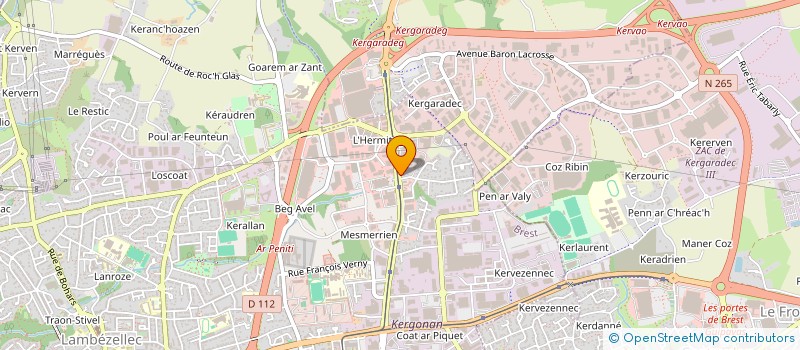 localisation de l'entreprise DENTAKERGA à BREST