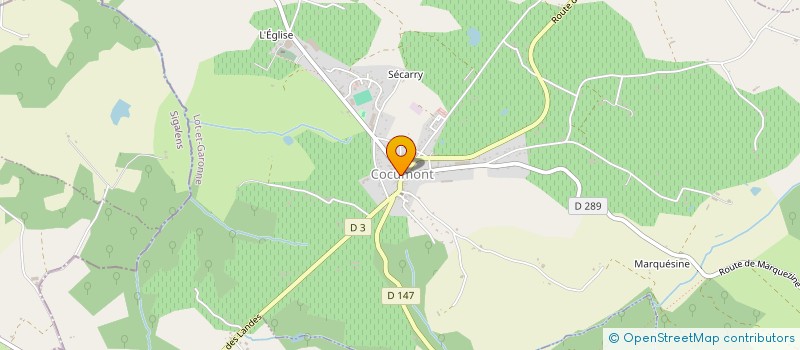 localisation de l'entreprise DENTAL GARONNE-SENEGAL (ETRE ET FAIRE ENSEMBLE)  COCUMONT