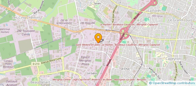 localisation de l'entreprise DENTAL OCEAN à MERIGNAC