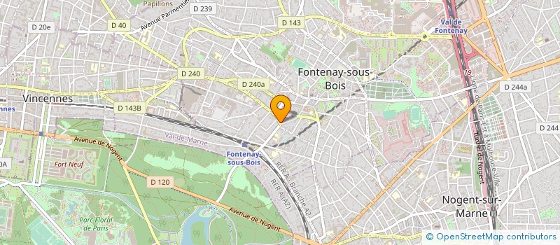 localisation de l'entreprise DENTAL PROGRESS à FONTENAY SOUS BOIS