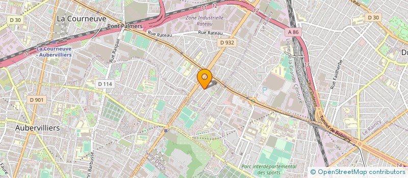 localisation de l'entreprise DENTALISTE à LA COURNEUVE