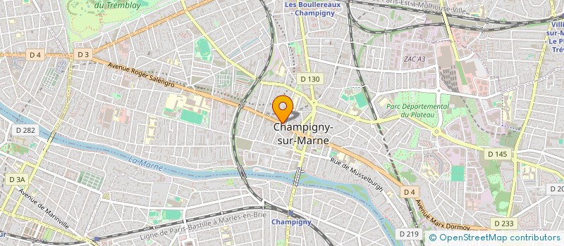 localisation de l'entreprise DENTALSERVIO à CHAMPIGNY-SUR-MARNE