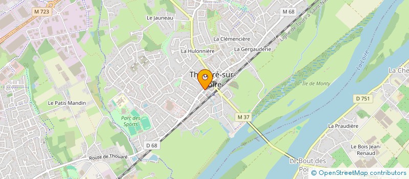 localisation de l'entreprise DENTALVI à THOUARE-SUR-LOIRE