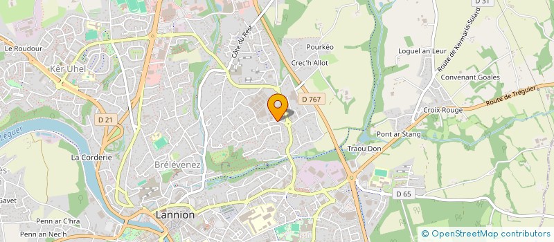 localisation de l'entreprise DENTEL  LANNION