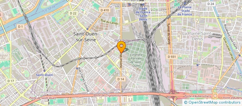 localisation de l'entreprise DENTEX à SAINT-OUEN-SUR-SEINE