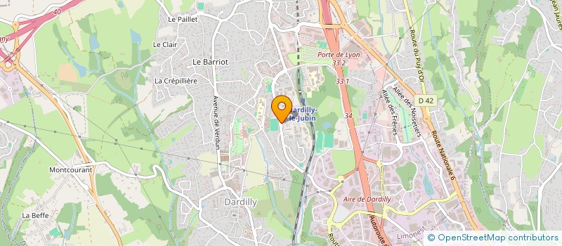 localisation de l'entreprise DENTILAB  DARDILLY