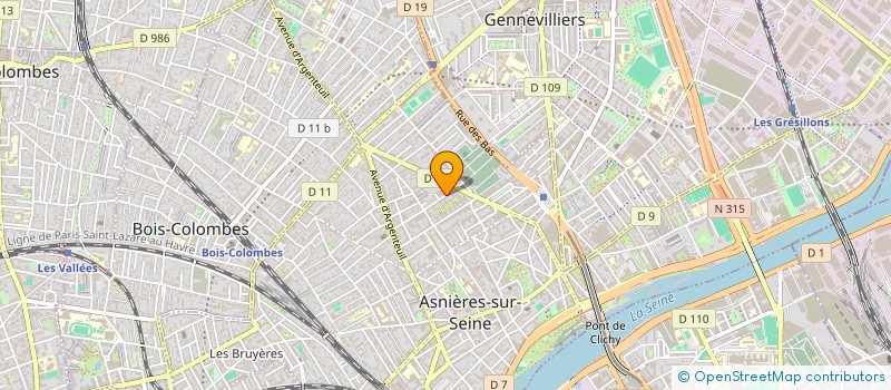 localisation de l'entreprise DENTINGER EURL à ASNIERES-SUR-SEINE