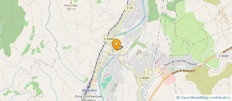 localisation de l'entreprise DENTIO  BEDARIEUX