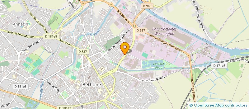 localisation de l'entreprise DENTOTECH  BETHUNE