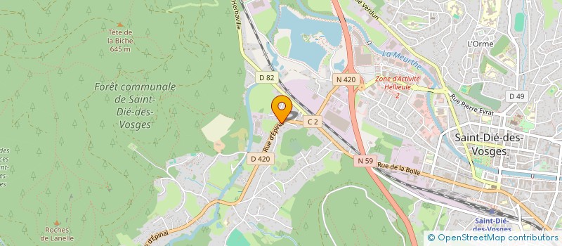 localisation de l'entreprise DEO NEGOCE à SAINT-DIE-DES-VOSGES