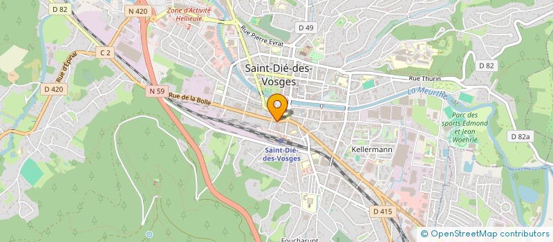 localisation de l'entreprise DEODA SOINS à SAINT-DIE-DES-VOSGES