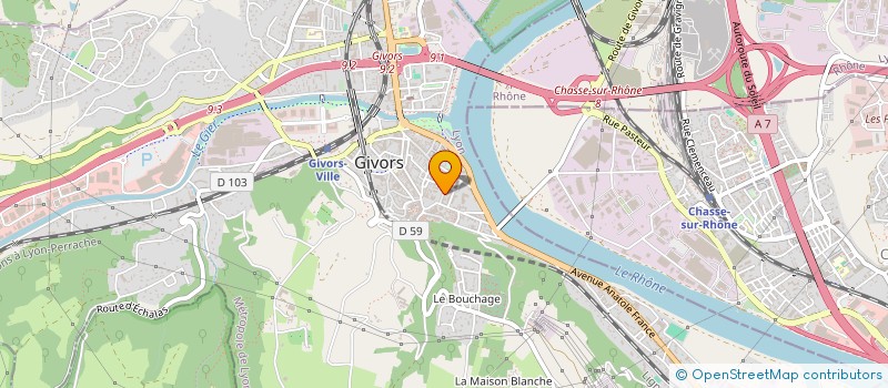 localisation de l'entreprise DEP-INFORMATIQUE  GIVORS