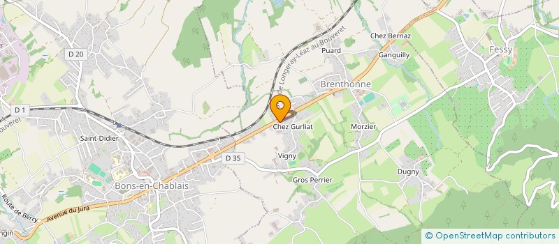 localisation de l'entreprise DEPAMA à BRENTHONNE