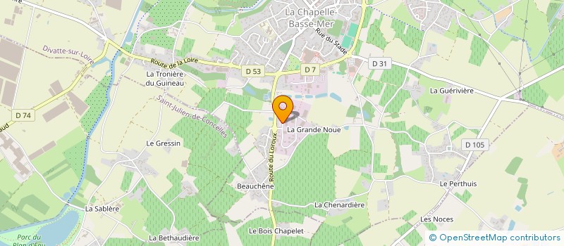 localisation de l'entreprise DEPAN'EPICES  LE LOROUX-BOTTEREAU