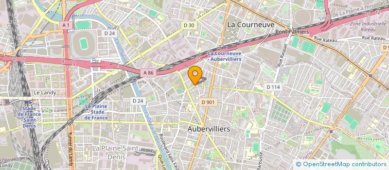 localisation de l'entreprise DEPAN'SERVICES  AUBERVILLIERS