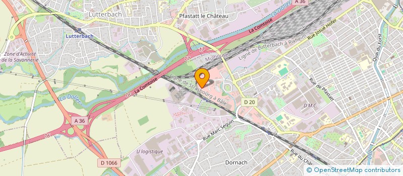 localisation de l'entreprise DEPANN 68  MULHOUSE