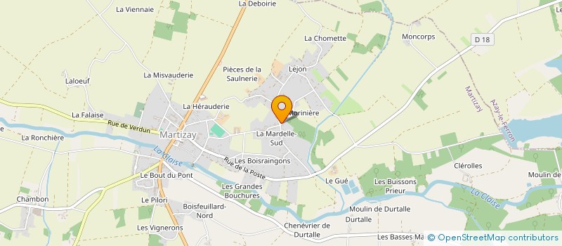 localisation de l'entreprise DEPANN' AGRI MOTOCULTURE à MARTIZAY