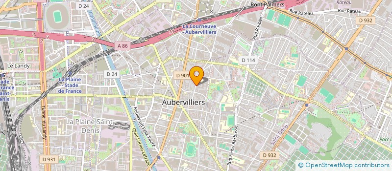 localisation de l'entreprise DEPANN'H à AUBERVILLIERS
