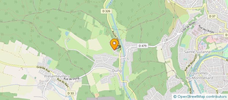 localisation de l'entreprise DEPANNAGE 25  DUNG